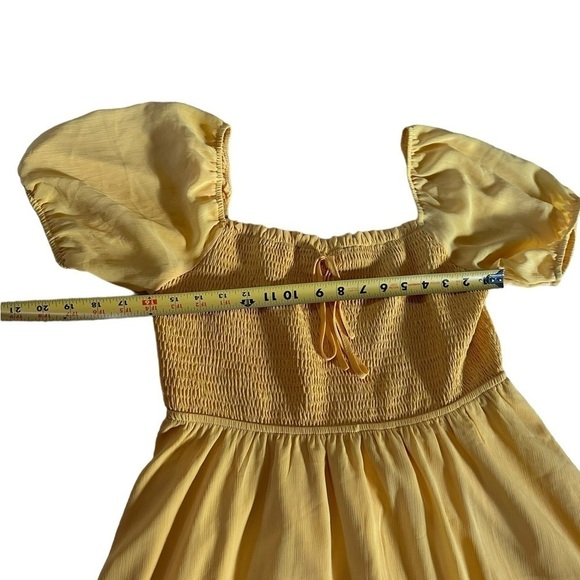 Byinns Sweetheart Neckline Dress Smocked Puff Short Sleeve Dress Size Large - Picture 12 of 17